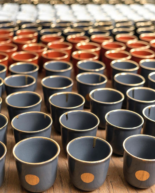 Single Espresso Becher 2er Set - Grau - THE COTTON COMPANY