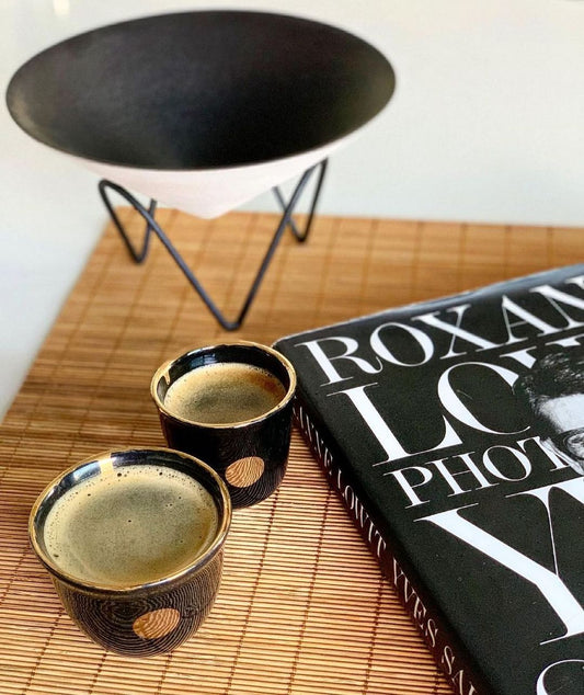 Double Espresso Becher 2er Set - Schwarz - THE COTTON COMPANY