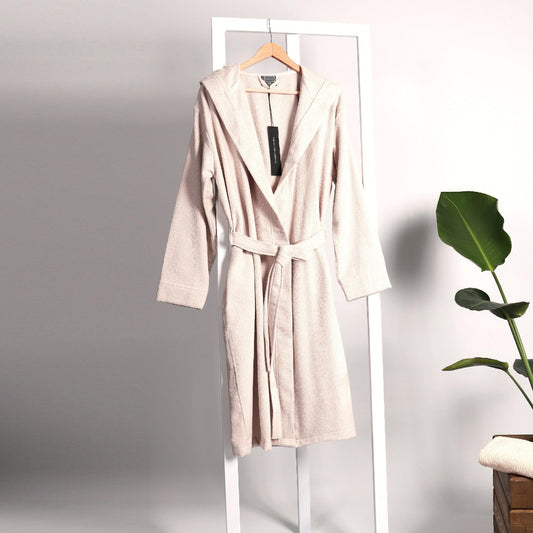 Soft Terry Bademantel Refresh | Sand - THE COTTON COMPANY