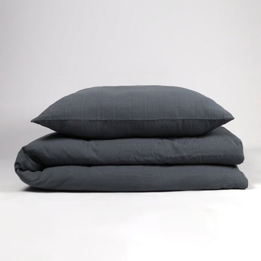 Seersucker Bettwäsche Set | Stormy Weather - THE COTTON COMPANY