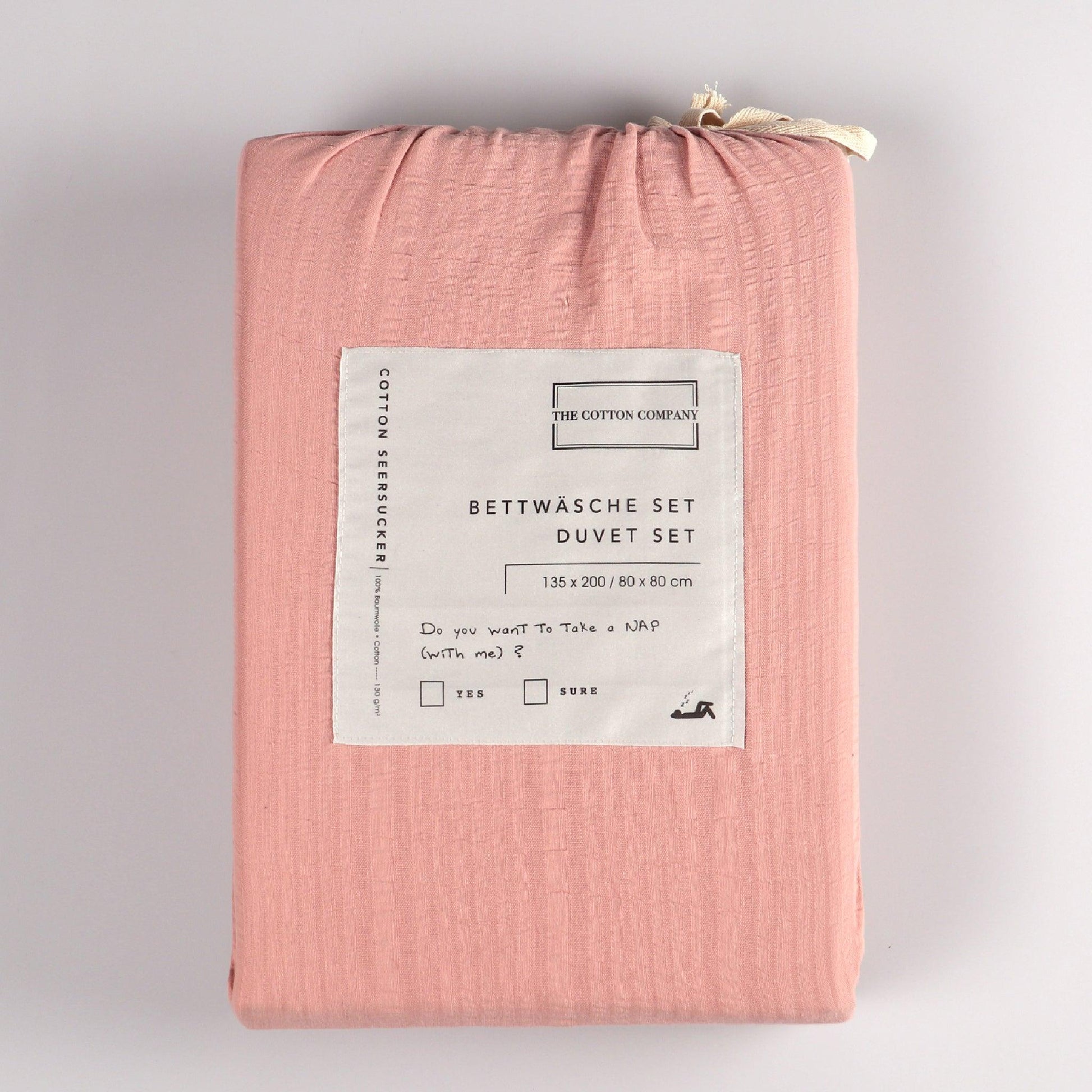 Seersucker Bettwäsche Set | Dusty Rose - THE COTTON COMPANY