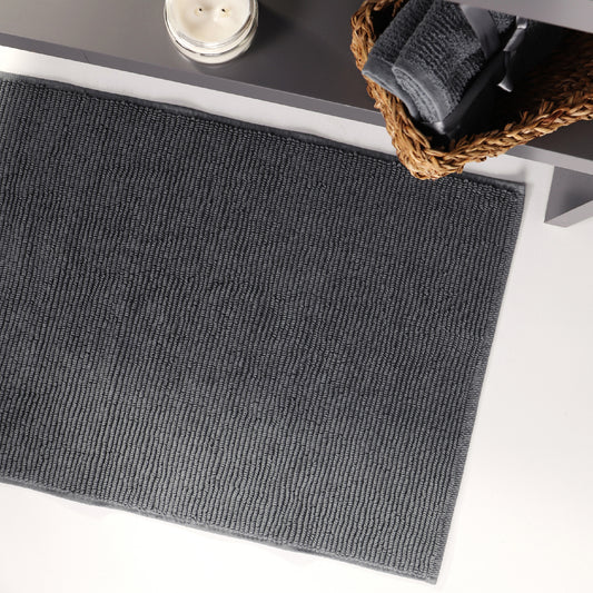 Badvorleger MAT | Dunkel Anthrazit - THE COTTON COMPANY
