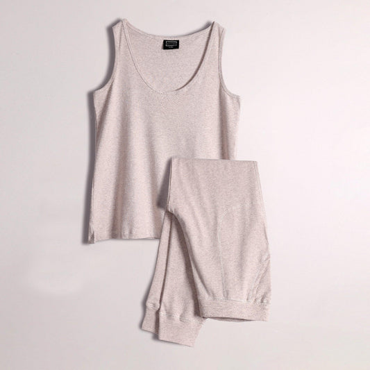 Damen Loungewear 2-teilig | Sand - THE COTTON COMPANY