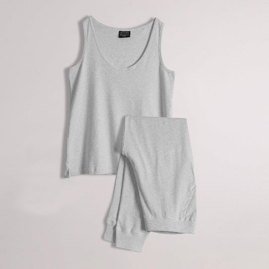 Damen Loungewear 2-teilig | Grau - THE COTTON COMPANY